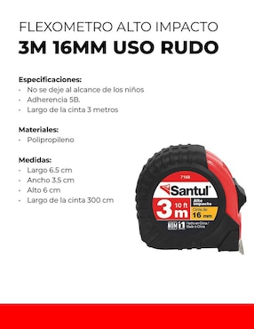 Set de flexómetro Santul 7168 3 metros