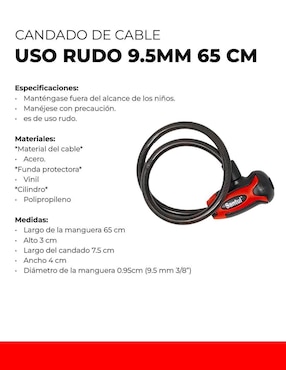 Set candado para bicicleta Santul