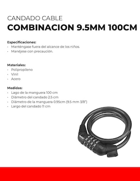Set candado para bicicleta de combinación Santul