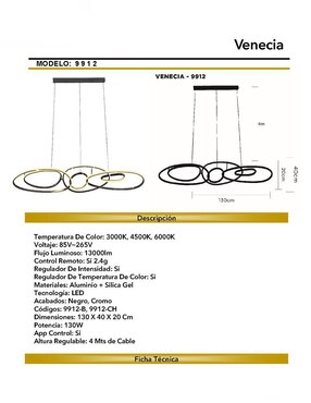Lámpara Luxica Lighting led Venecia