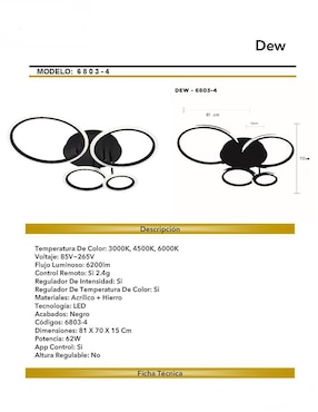 Lámpara Luxica Lighting led Dew