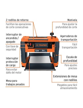 Cepillo Truper de plástico y metal para uso profesional