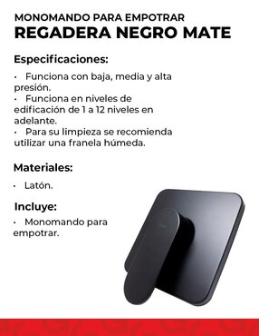 Monomando para regadera Dica