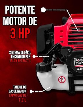Desbrozadora a gasolina Foreman de hilo o cuchilla FOG52