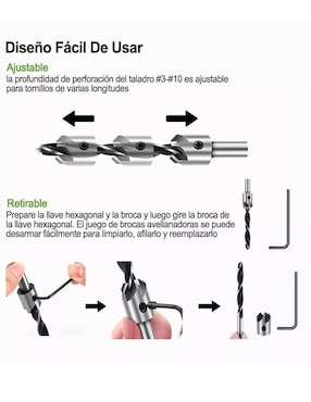 Juego de brocas para metal con 20 piezas