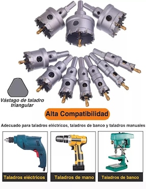 Juego de brocas para metal con 10 piezas