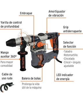 Rotomartillo Truper Demoledor 19323 1600 W