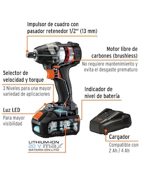 Llave de impacto Truper