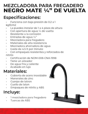 Llave mezcladora para cocina Meer