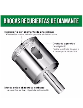 Juego de brocas para concreto con 16 piezas