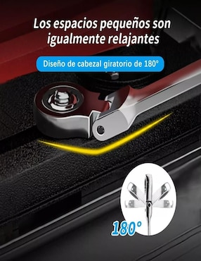 Set llave inglesa ajustable punta hexagonal