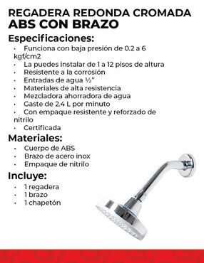 Regadera para baño Urrea