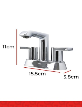 Llave mezcladora para baño Urrea