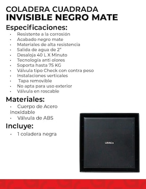 Resumidero para baño Urrea