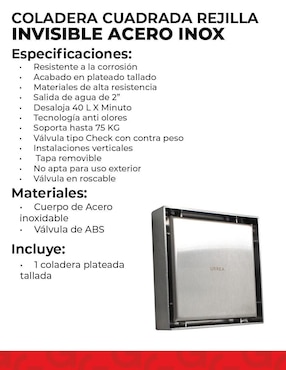Resumidero para baño Urrea