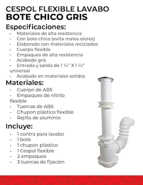 Cespol para baño Urrea