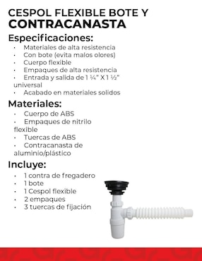 Cespol para cocina Dica