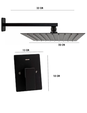 Regadera para baño Rubinett