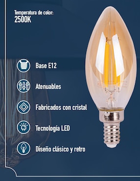 Foco vintage Icon 4 W de consumo 4 W de iluminación 300 lúmenes