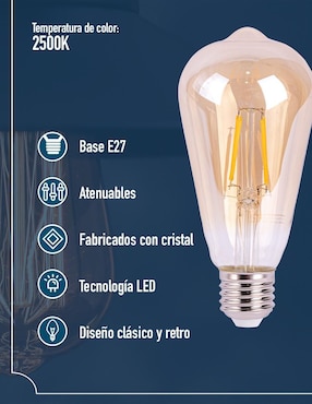 Foco vintage Icon 4 W de consumo 4 W de iluminación 350 lúmenes