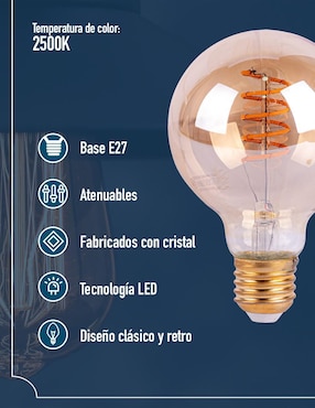 Foco vintage Icon 4 W de consumo 4 W de iluminación 300 lúmenes