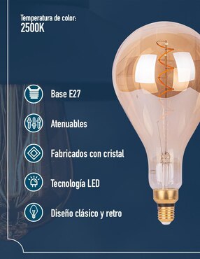 Foco vintage Icon 4 W de consumo 4 W de iluminación 300 lm lúmenes