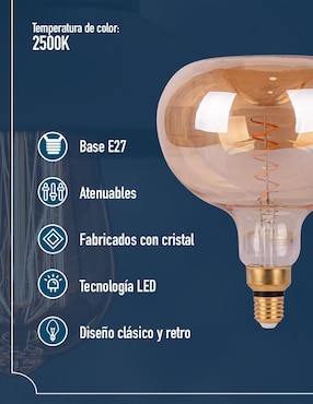 Foco vintage Icon 7 W de consumo 7 W de iluminación 300 lúmenes