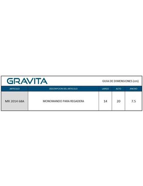 Monomando para regadera Gravita