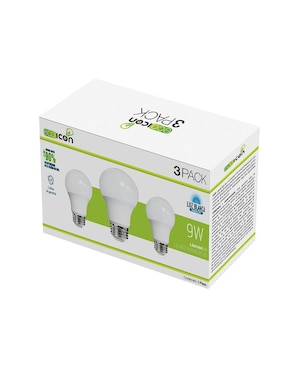 Set Foco LED Icon 9 W de consumo 9 W de iluminación 800 lúmenes