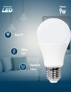 Set Foco LED Icon 9 W de consumo 9 W de iluminación 800 lúmenes