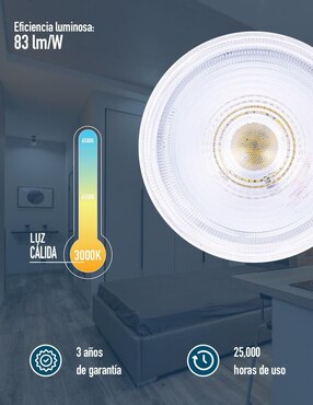 Foco led Icon 10 W de consumo 10 W de iluminación 80 lm lúmenes