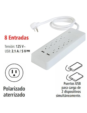 Multicontacto Iusa 620020 de 8 contactos