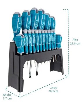 Set de desarmadores Total CR-C 18 piezas