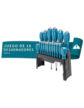Set de desarmadores Total CR-C 18 piezas