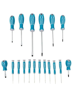 Set de desarmadores Total CR-C 18 piezas