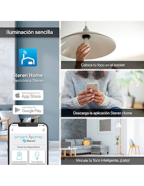 Set Foco Steren 10 W de Consumo 10 W de Iluminación 900 Lúmenes