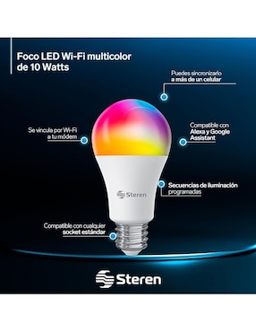 Set Foco Steren 10 W de Consumo 10 W de Iluminación 900 Lúmenes