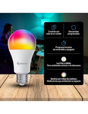 Set Foco Steren 10 W de Consumo 10 W de Iluminación 900 Lúmenes