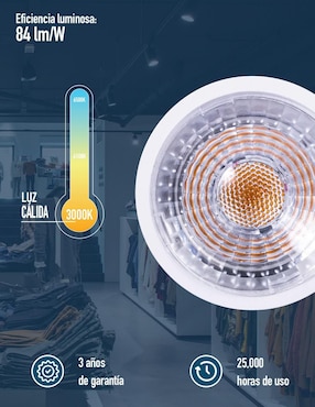 Foco LED Icon 5 W de consumo 35 W de iluminación 400 lúmenes