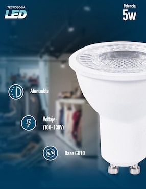 Foco LED Icon 5 W de consumo 35 W de iluminación 400 lúmenes