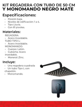 Regadera para baño Meer