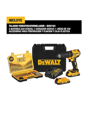 Set taladro atornillador inalámbrico Dewalt DCD7781S2A-B3 de 100 - 240 V