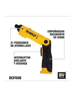 Set atornillador eléctrico Dewalt 4 piezas