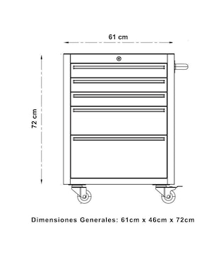 Caja de herramientas Thor Kitchen 5 compartimentos