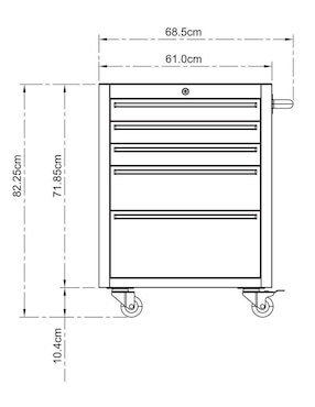 Caja de herramientas Thor Kitchen 5 compartimentos