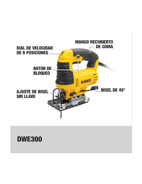 Sierra caladora Dewalt DWE300-B3 650 W