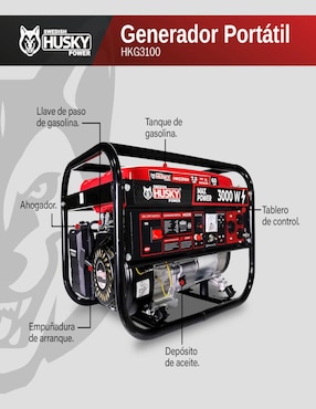 Generador de gasolina swedish husky power