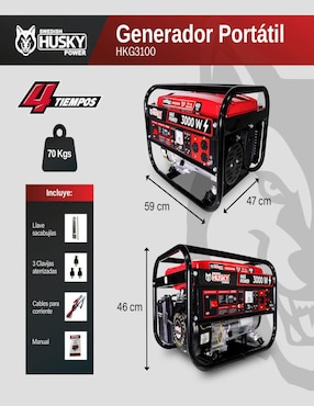 Generador de gasolina swedish husky power