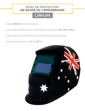 Careta para soldar Linium