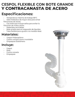 Cespol para cocina Urrea